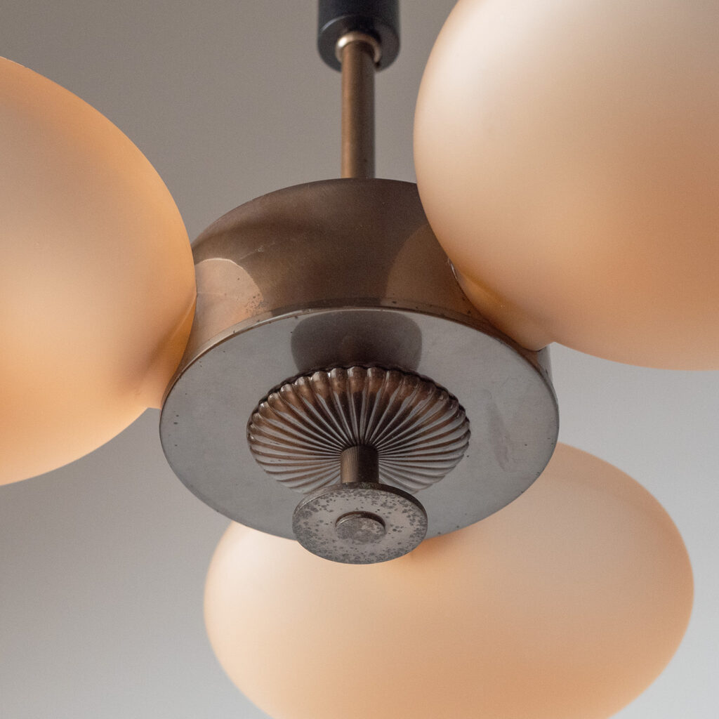 Harald Notini Modernist Chandelier, Böhlmarks 1936