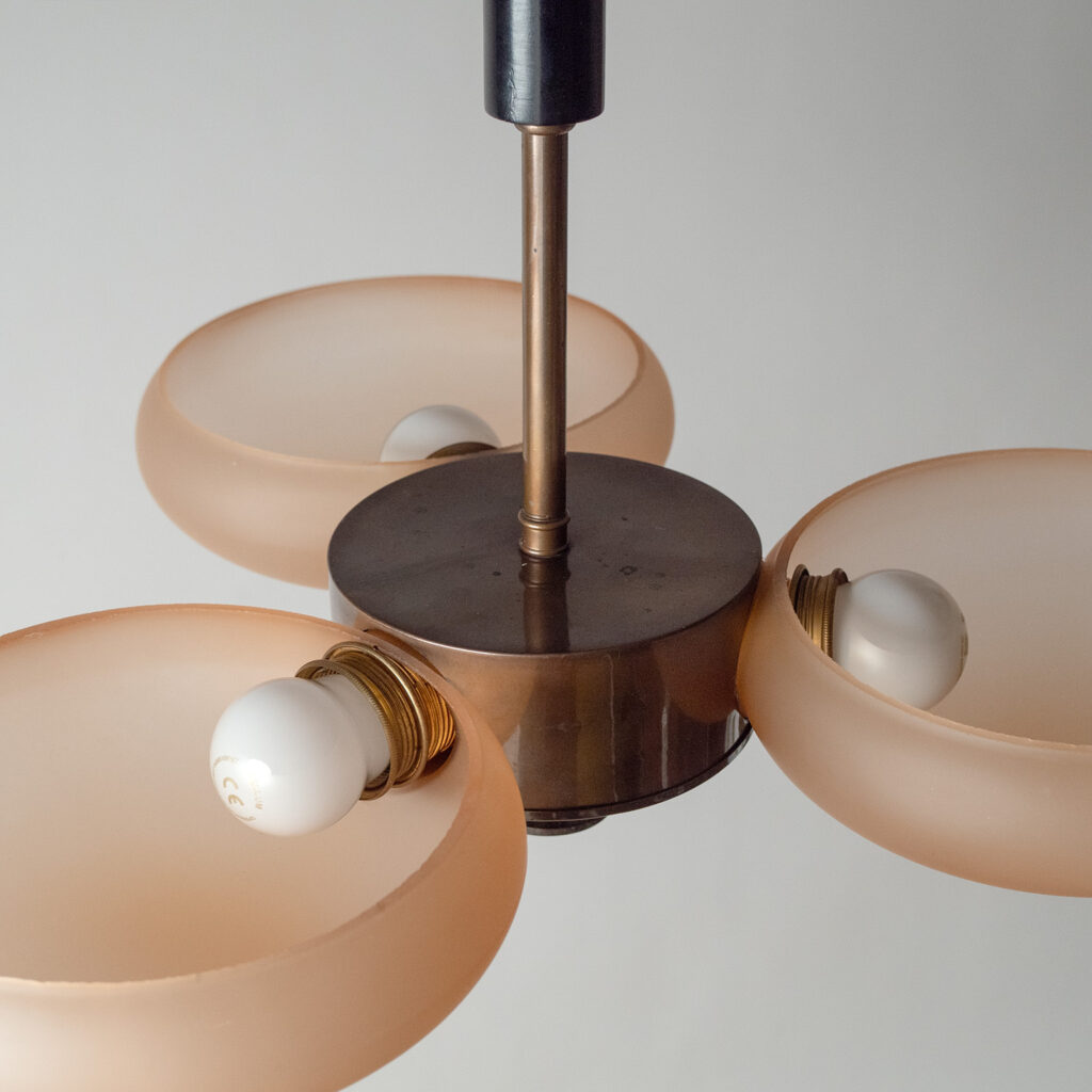 Harald Notini Modernist Chandelier, Böhlmarks 1936