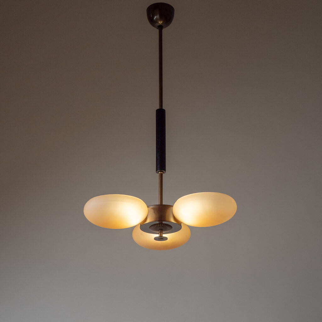 Harald Notini Modernist Chandelier, Böhlmarks 1936