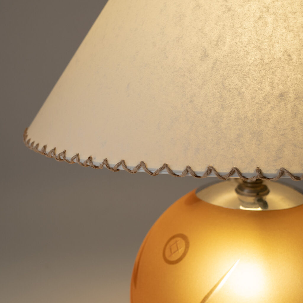 Edward Hald Orrefors Havana Glass Table Lamp, 1930s