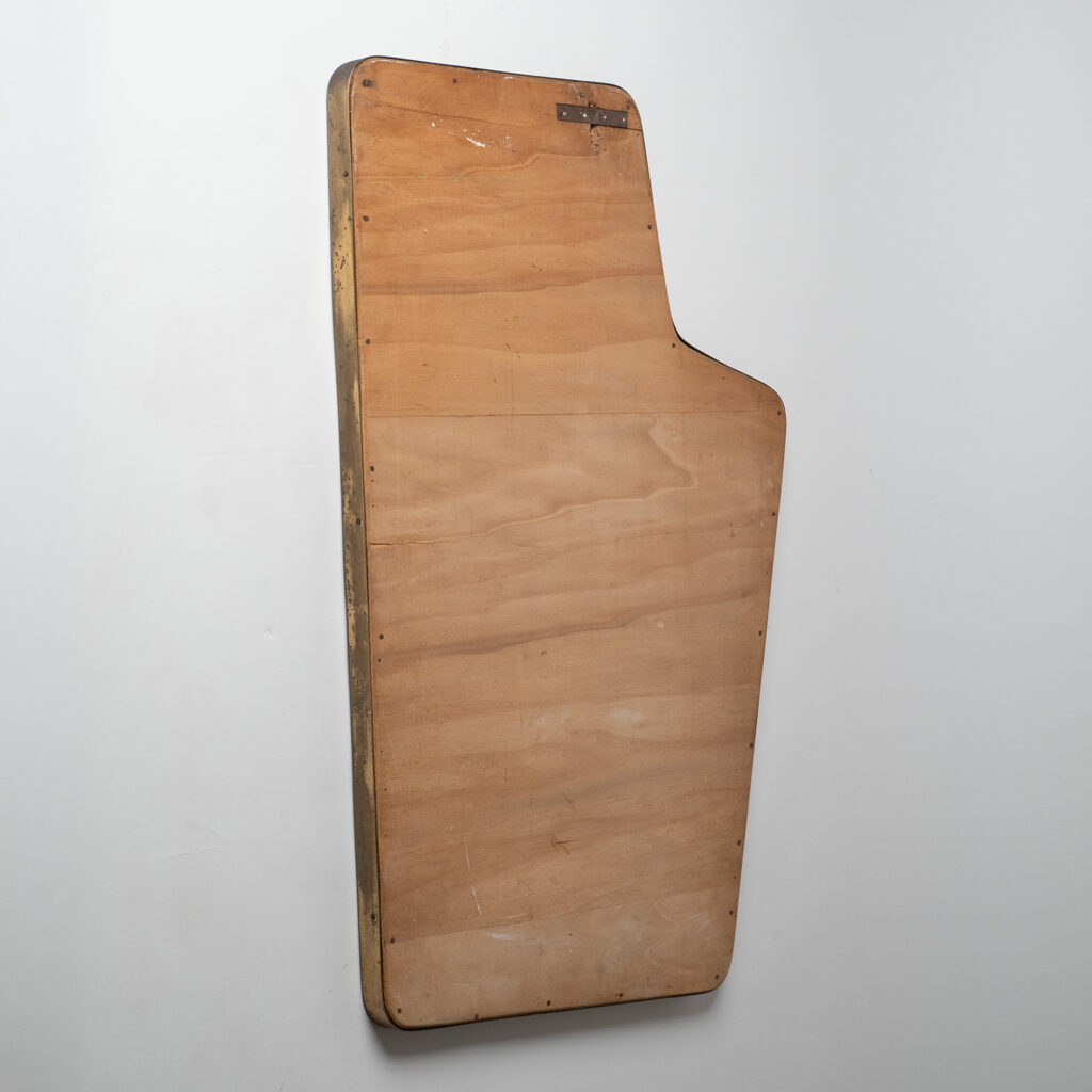 Italian Asymmetric Brass Mirror, 1950s