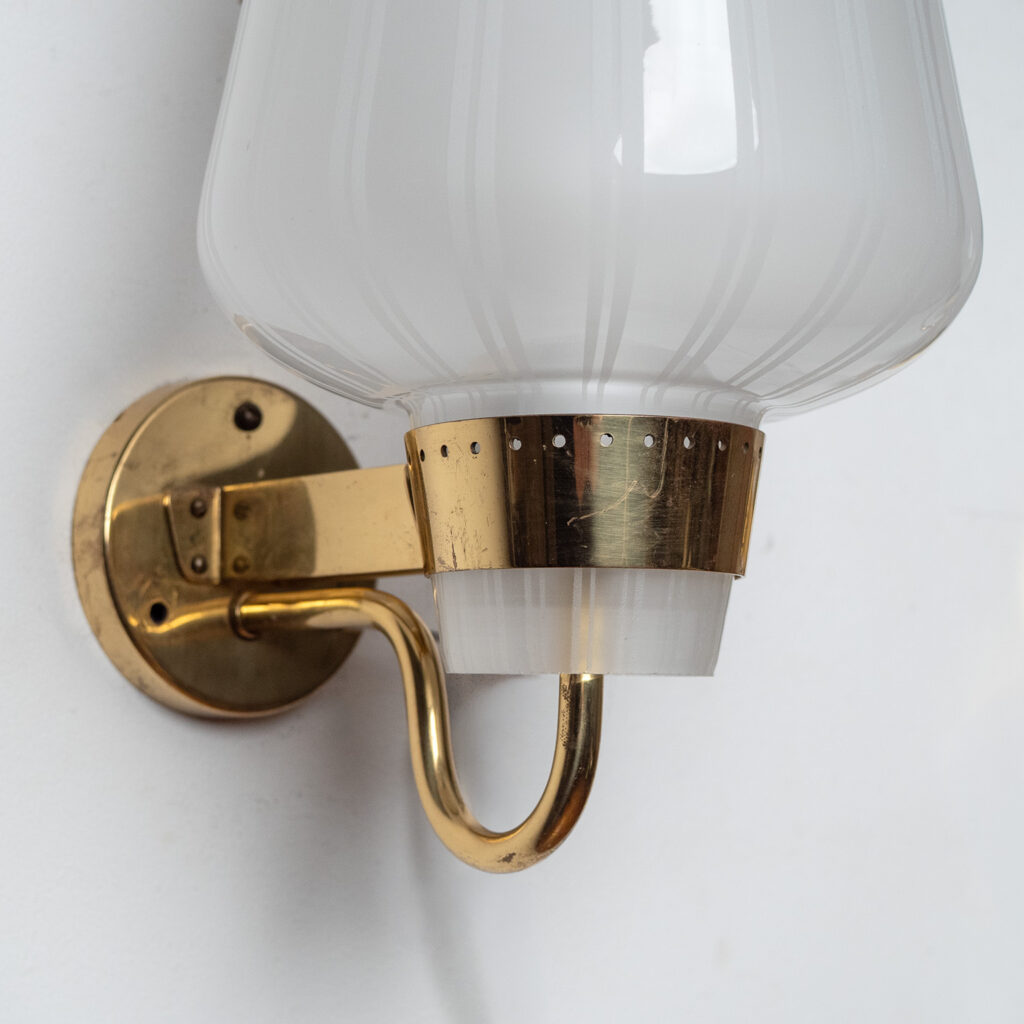 Large Bröderna Malmströms Etched Glass Wall Lights, 1952