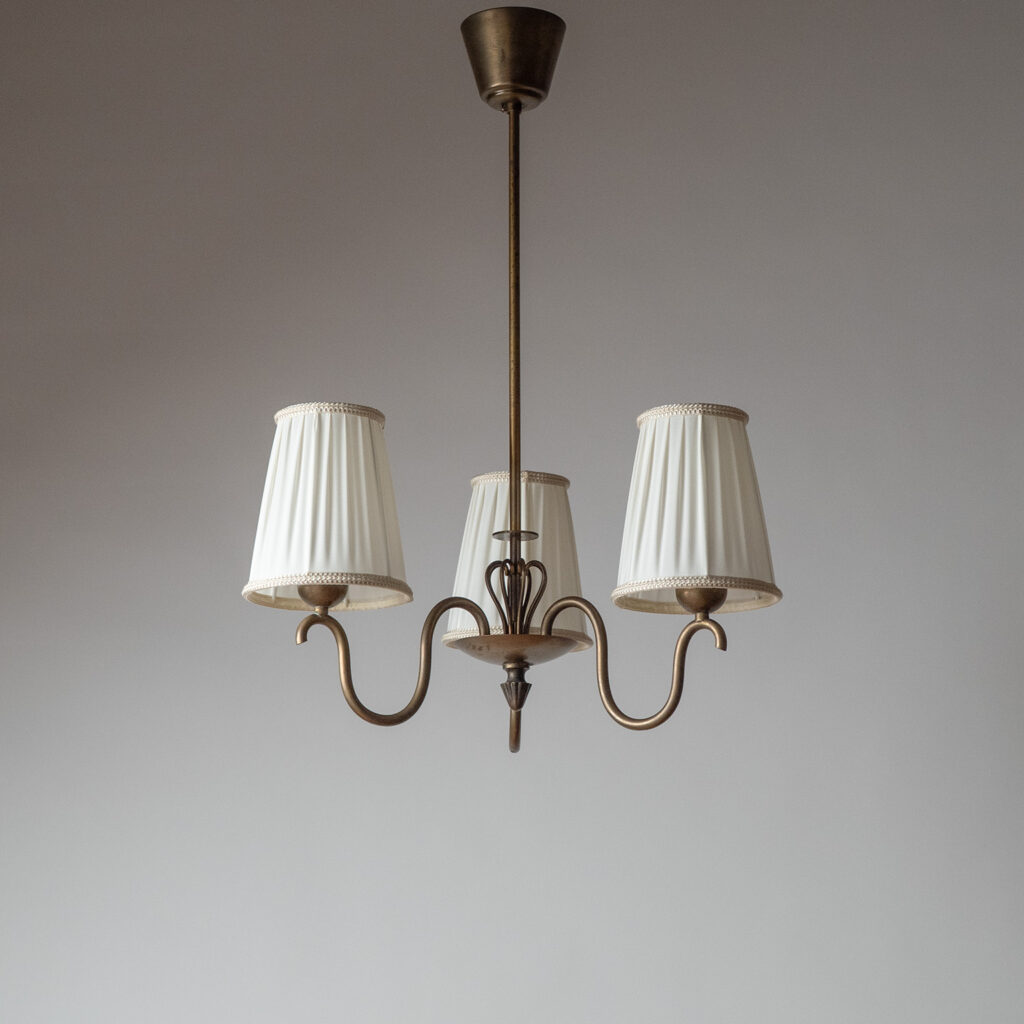 Böhlmarks Brass Chandelier, 1950