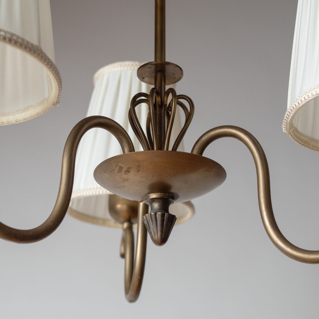 Böhlmarks Brass Chandelier, 1950
