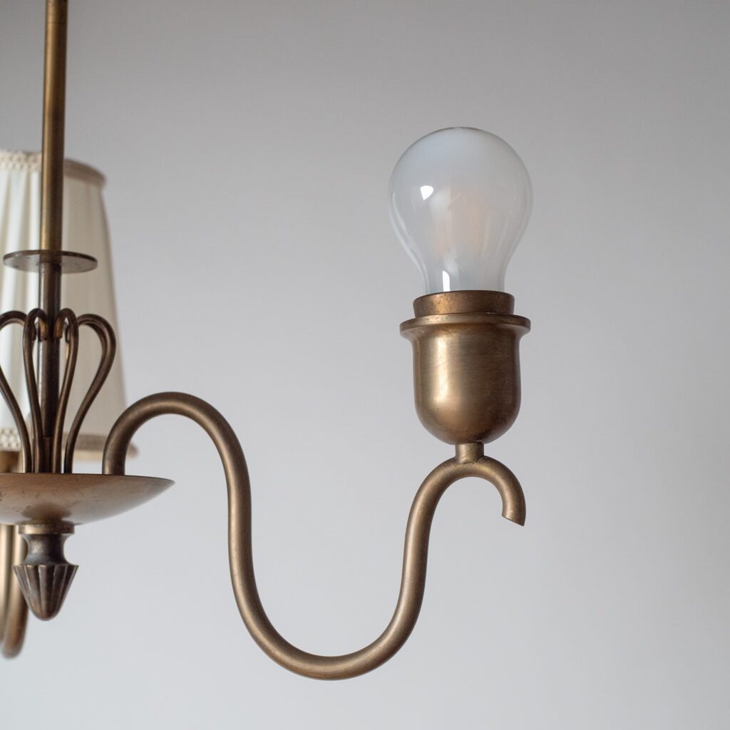 Böhlmarks Brass Chandelier, 1950