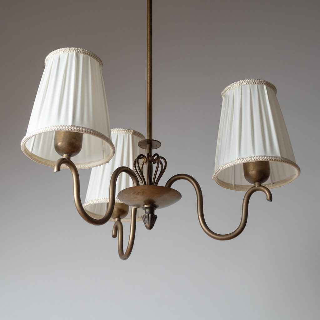 Böhlmarks Brass Chandelier, 1950