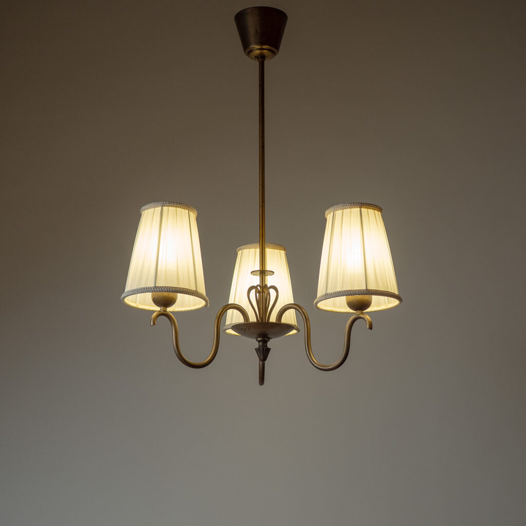 Böhlmarks Brass Chandelier, 1950