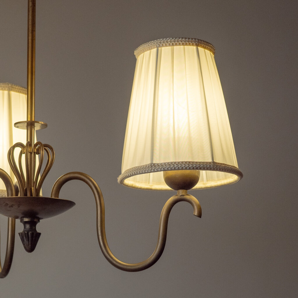 Böhlmarks Brass Chandelier, 1950