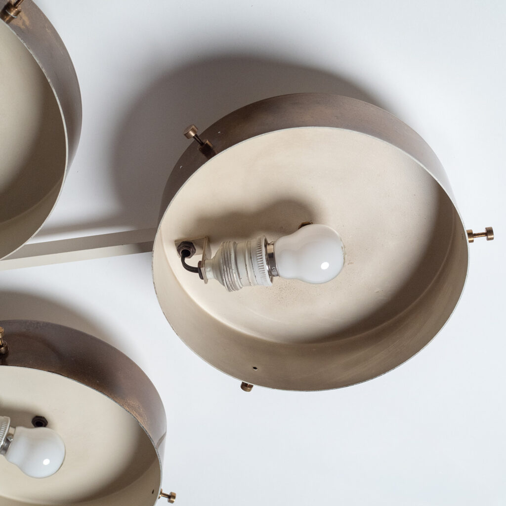 Large Gio Ponti 10-Arm Ceiling Light, 1960