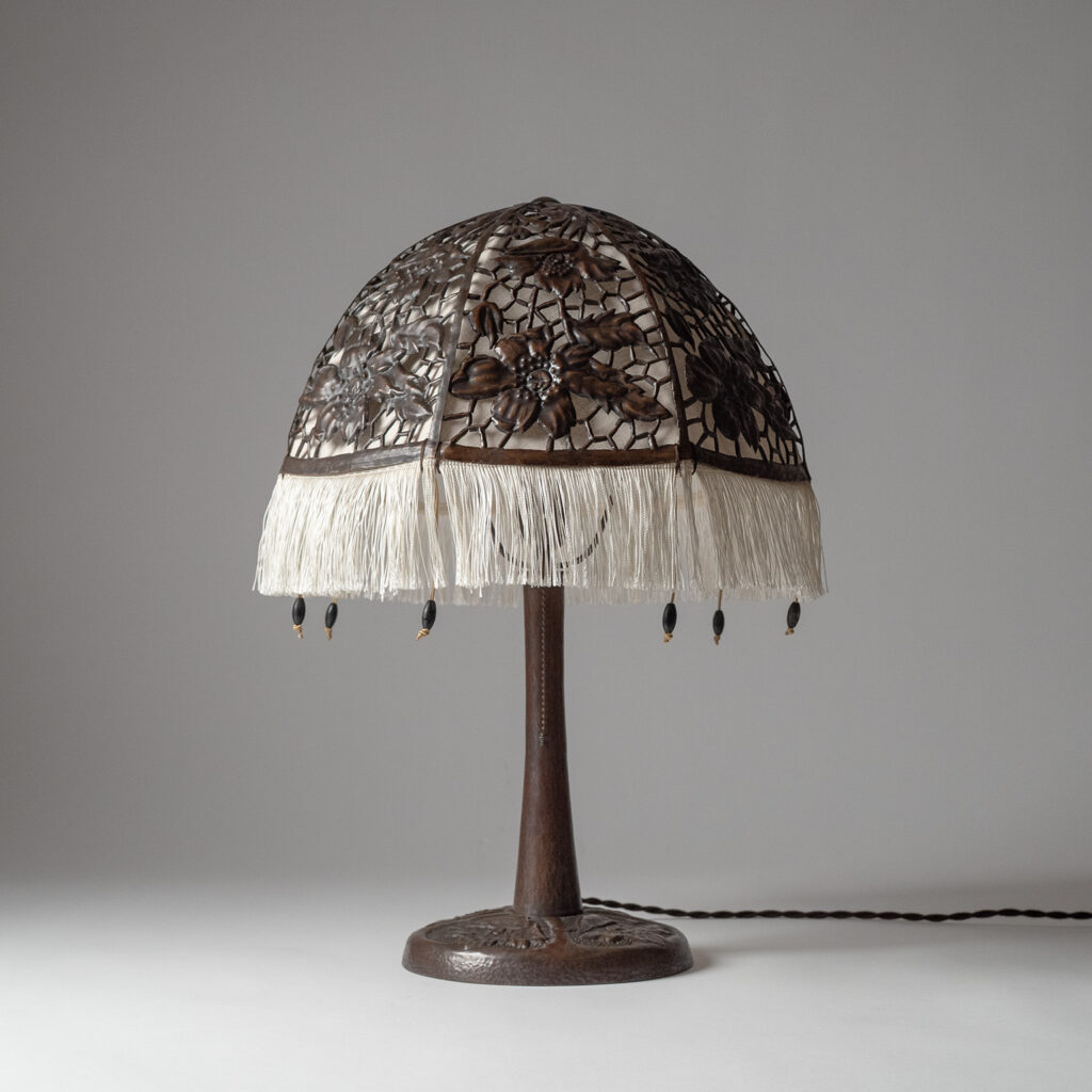 Jugendstil Copper Table Lamp, circa 1920