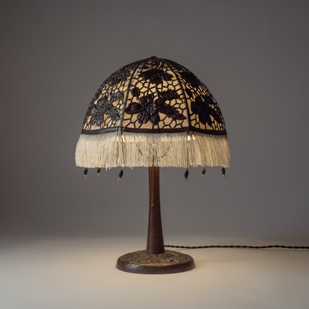 Jugendstil Copper Table Lamp, circa 1920