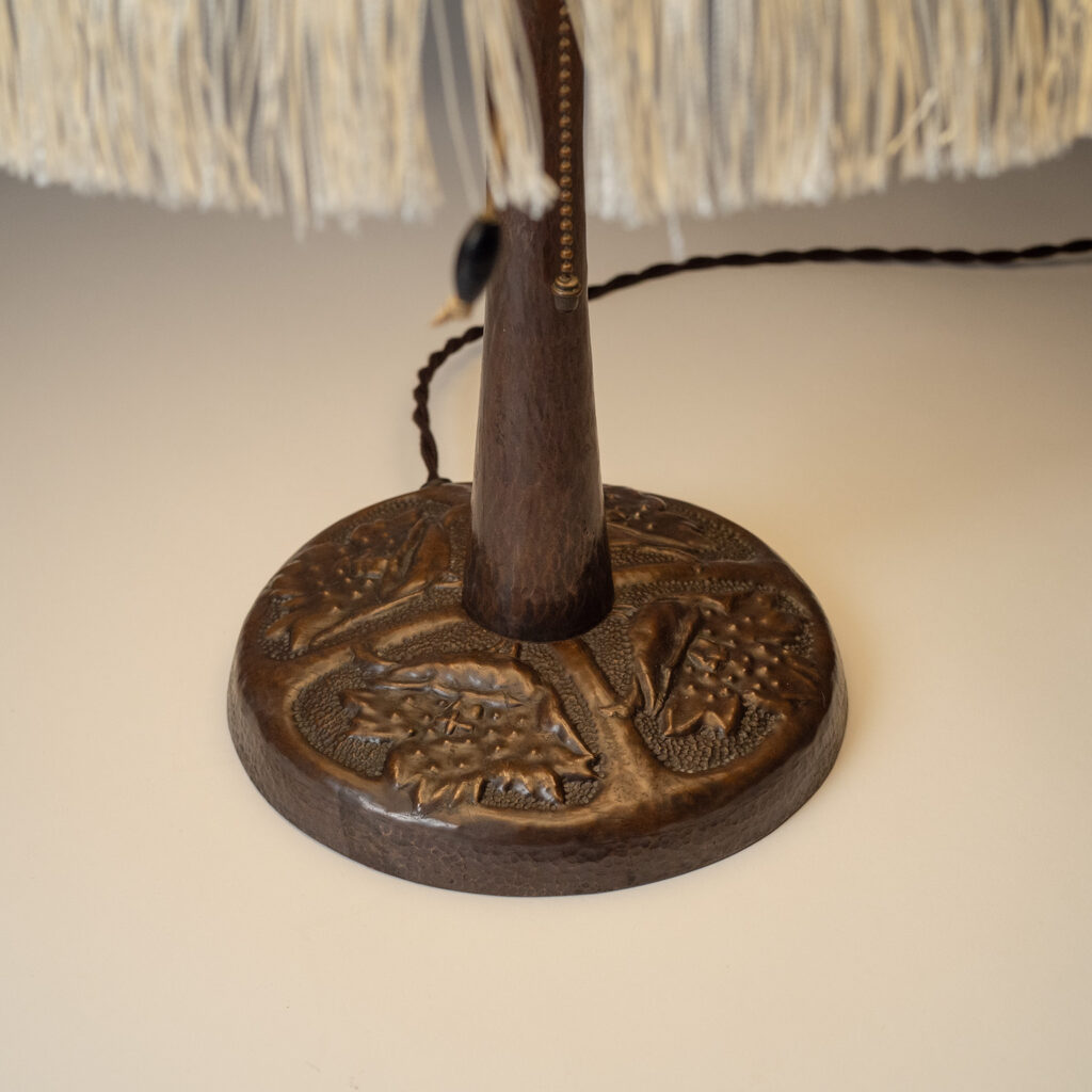 Jugendstil Copper Table Lamp, circa 1920