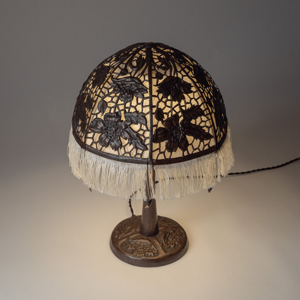 Jugendstil Copper Table Lamp, circa 1920