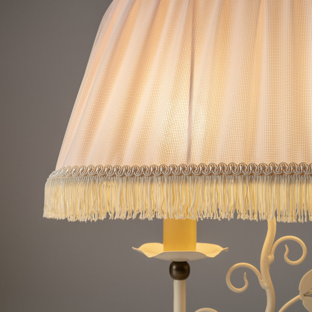 Bjerkås Painted Iron Table Lamp, 1940s