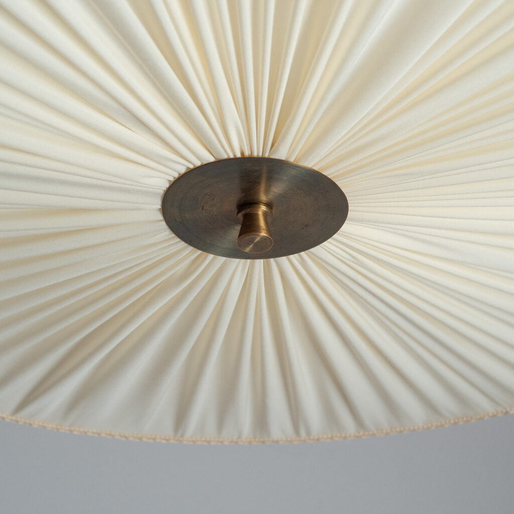 Large Böhlmarks Fabric Ceiling Light, circa 1950