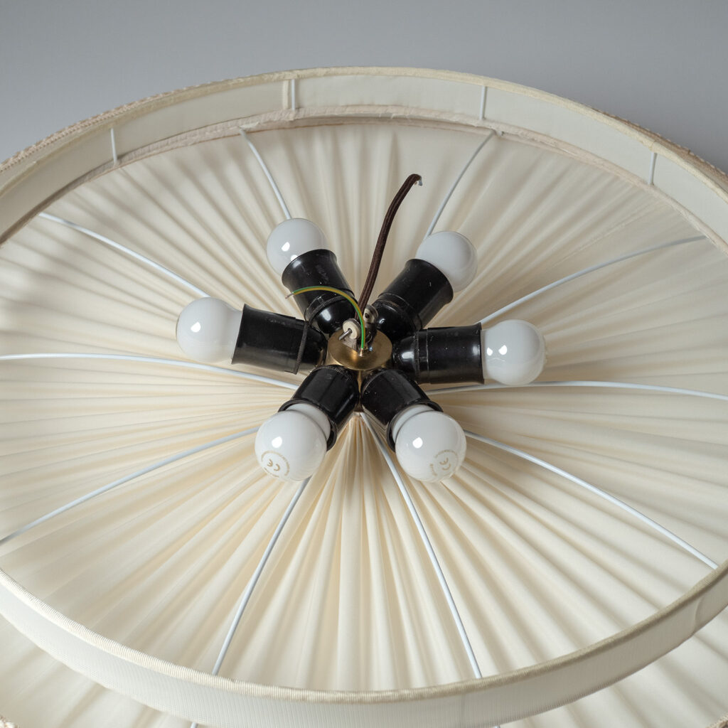 Large Böhlmarks Fabric Ceiling Light, circa 1950