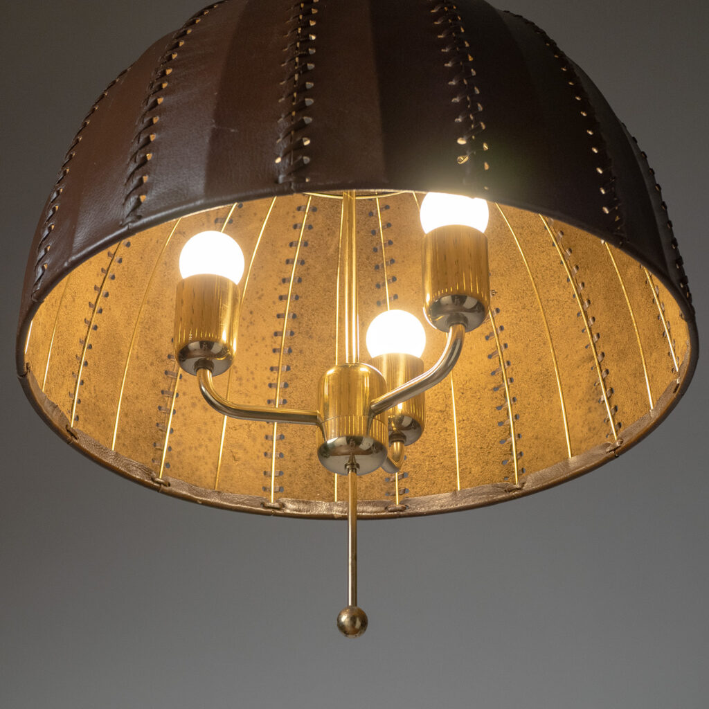 Hans-Agne Jakobsson Leather Pendant, 1960s