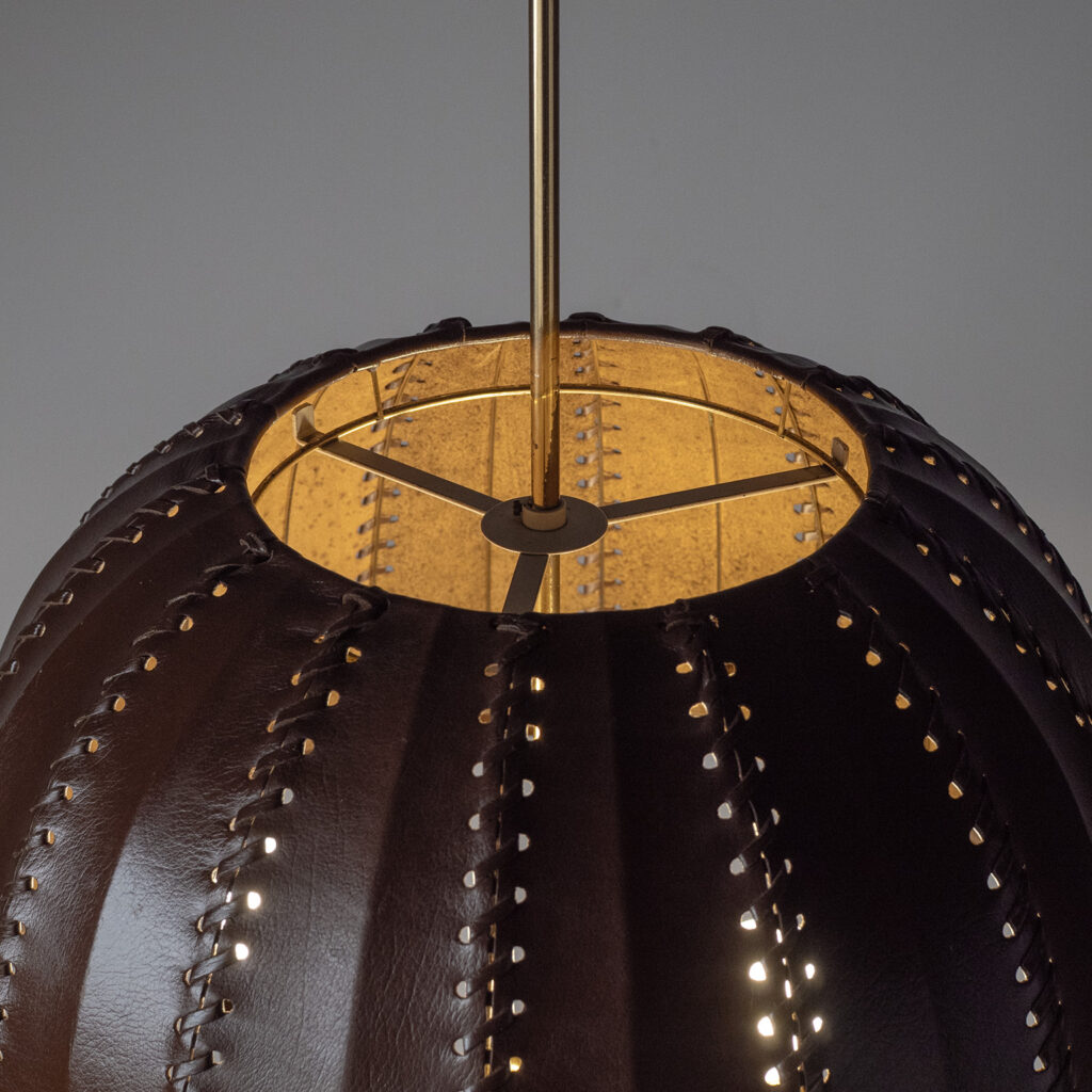 Hans-Agne Jakobsson Leather Pendant, 1960s