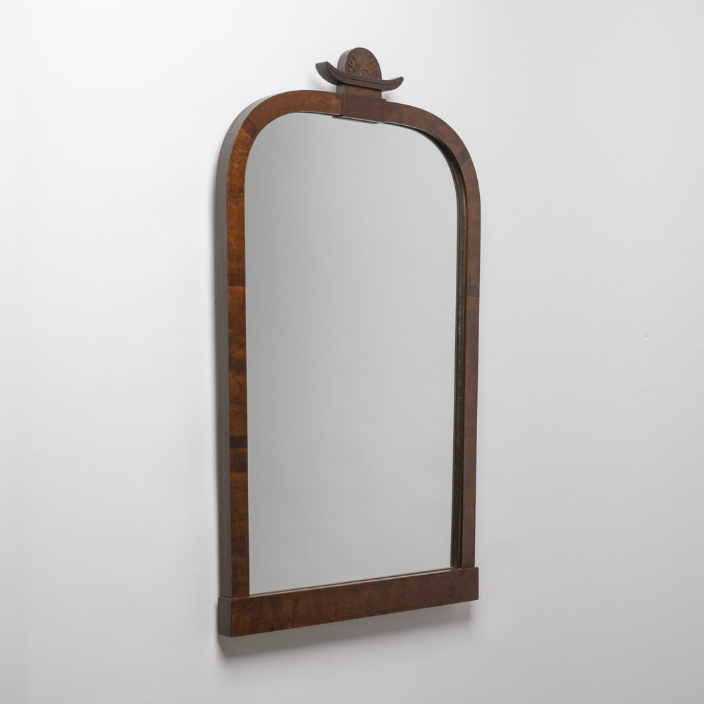 Art Deco Stained Wood Mirror, circa 1930