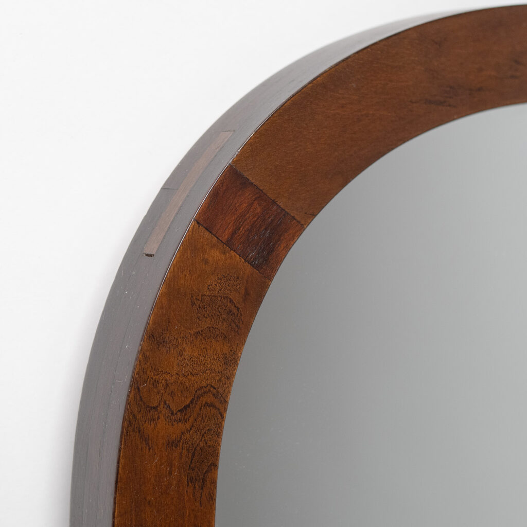 Art Deco Stained Wood Mirror, circa 1930