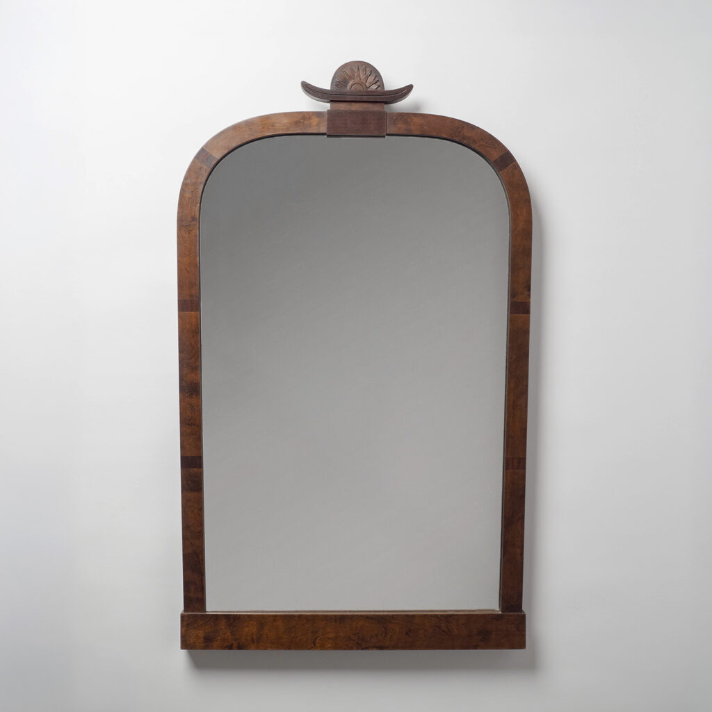Art Deco Stained Wood Mirror, circa 1930