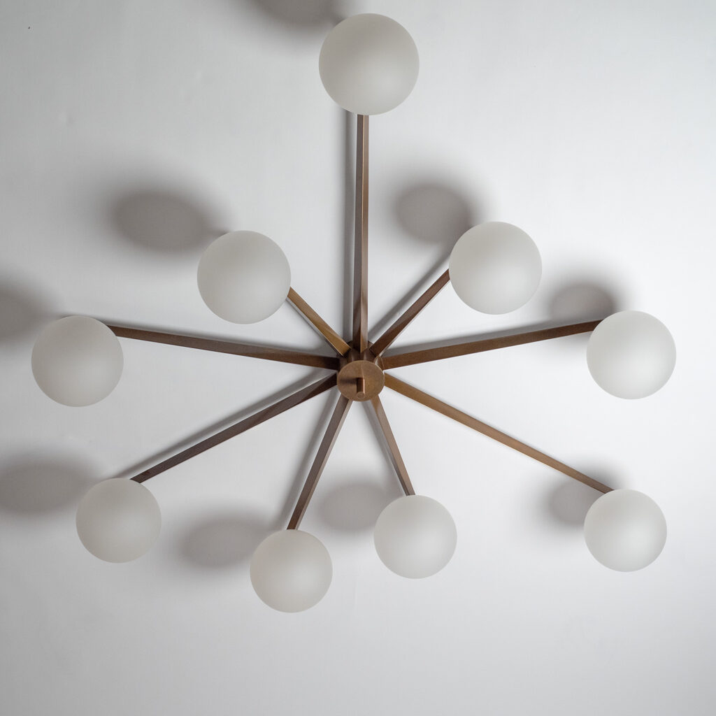Angelo Lelii Stella A 9 Ceiling Light, circa 1960