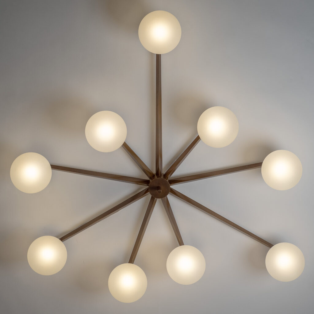 Angelo Lelii Stella A 9 Ceiling Light, circa 1960