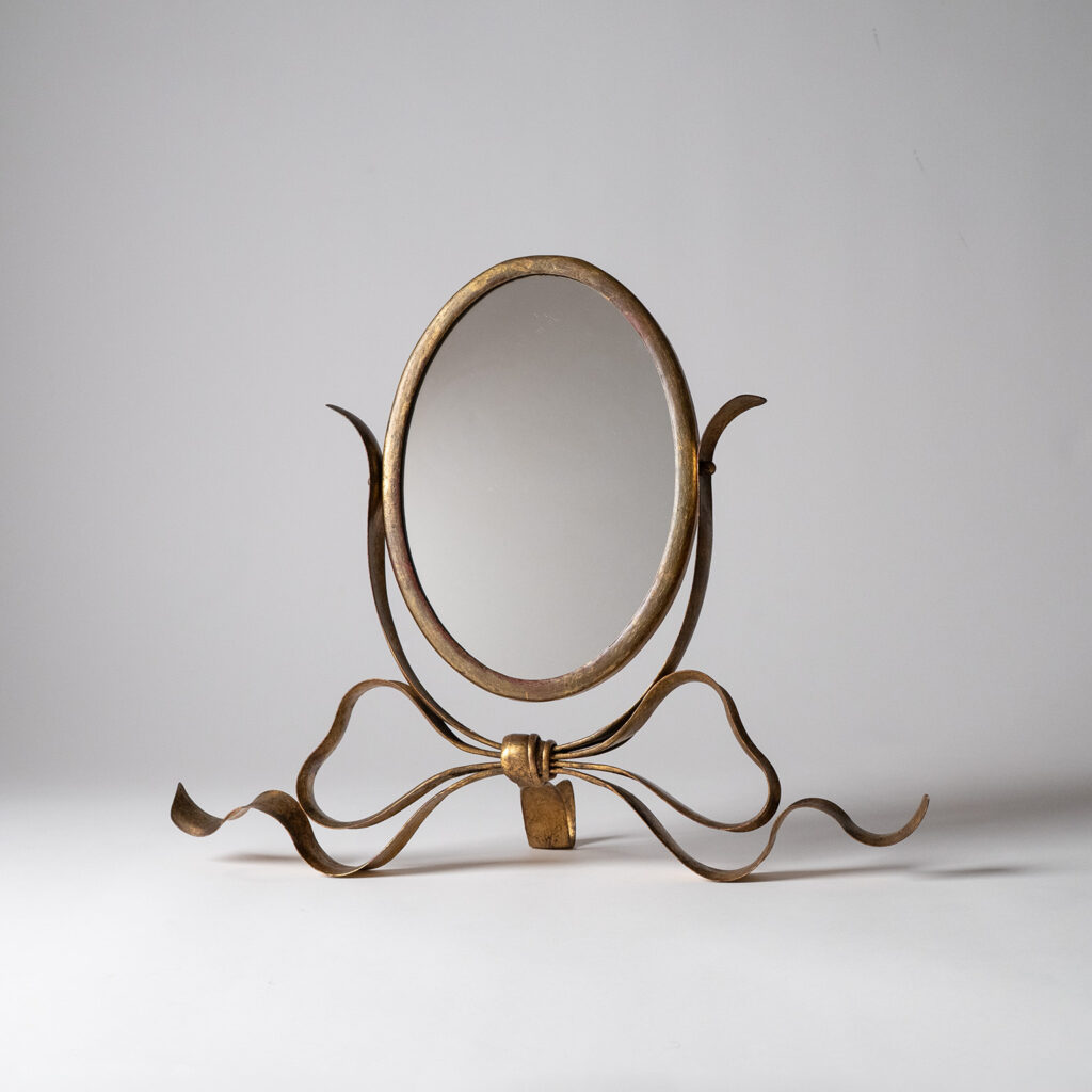 Italian Gilt Iron Vanity Mirror, 1950s