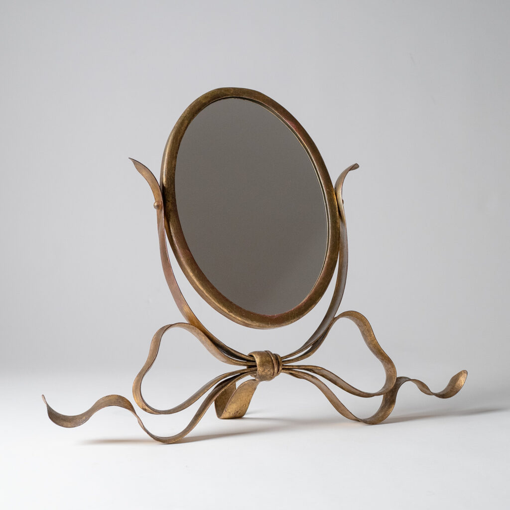 Italian Gilt Iron Vanity Mirror, 1950s