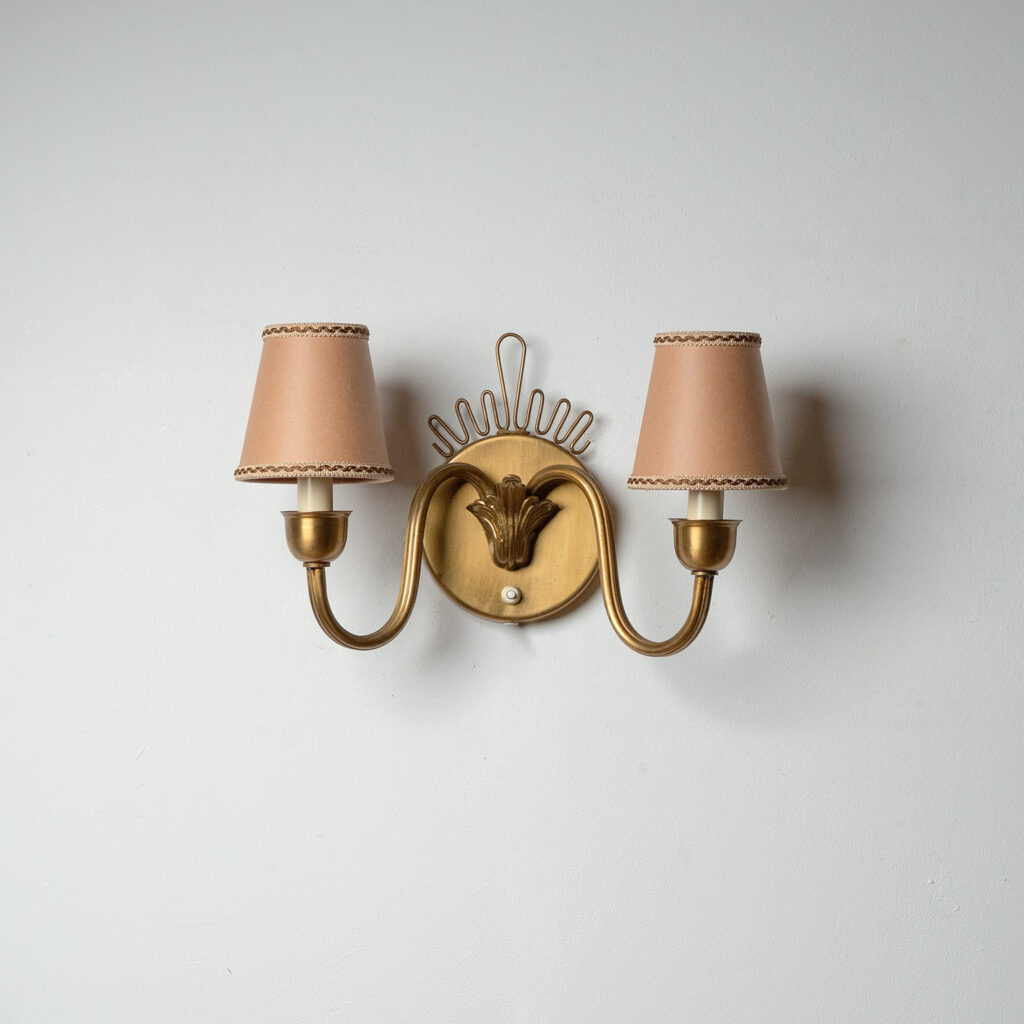 Swedish Brass Wall Light, circa 1950