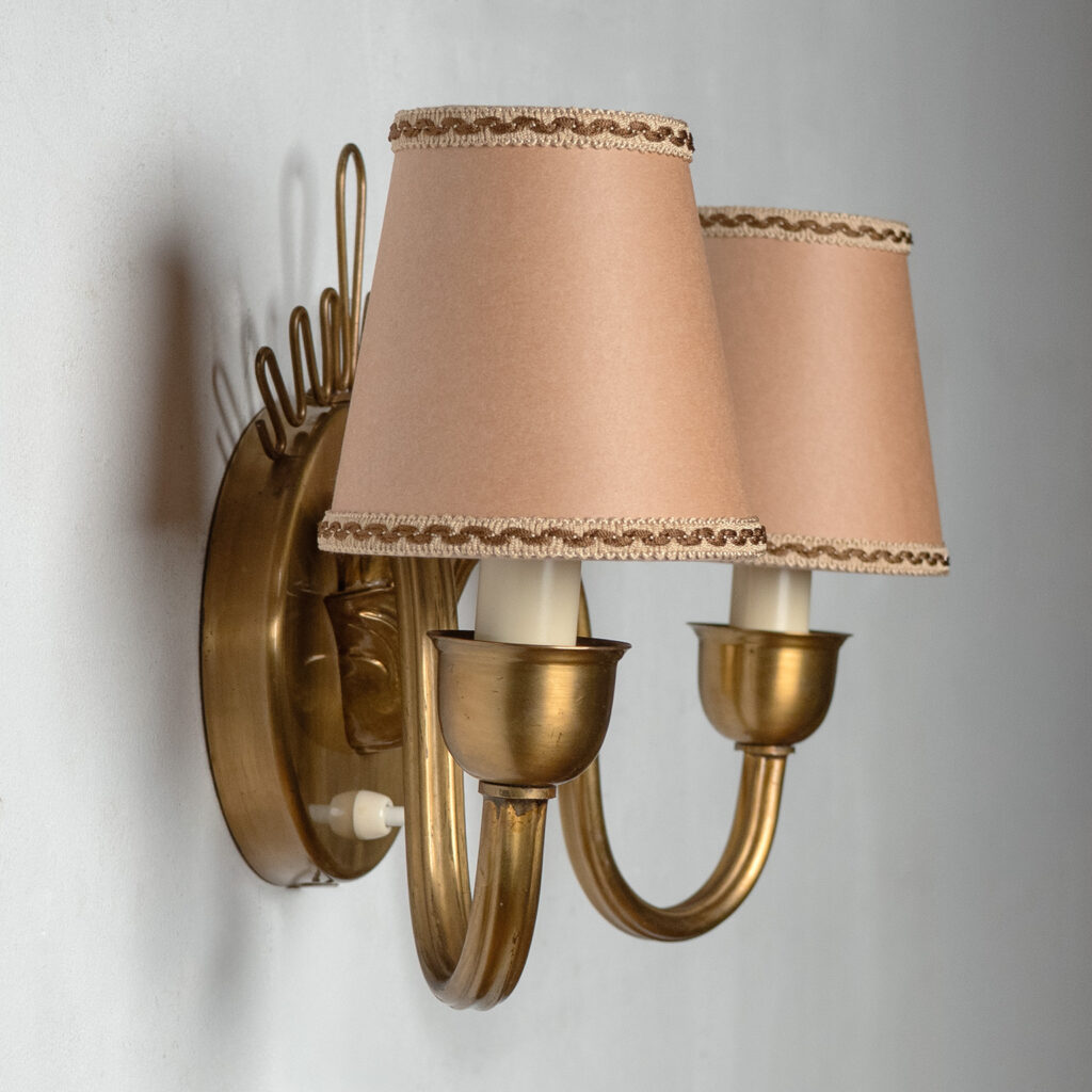 Swedish Brass Wall Light, circa 1950