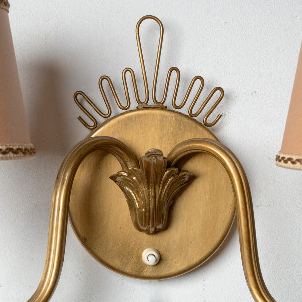 Swedish Brass Wall Light, circa 1950