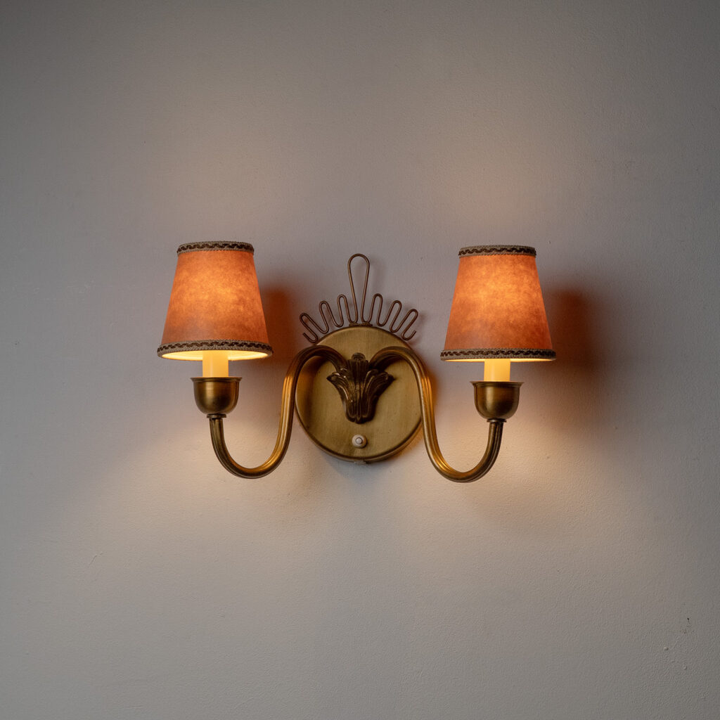 Swedish Brass Wall Light, circa 1950