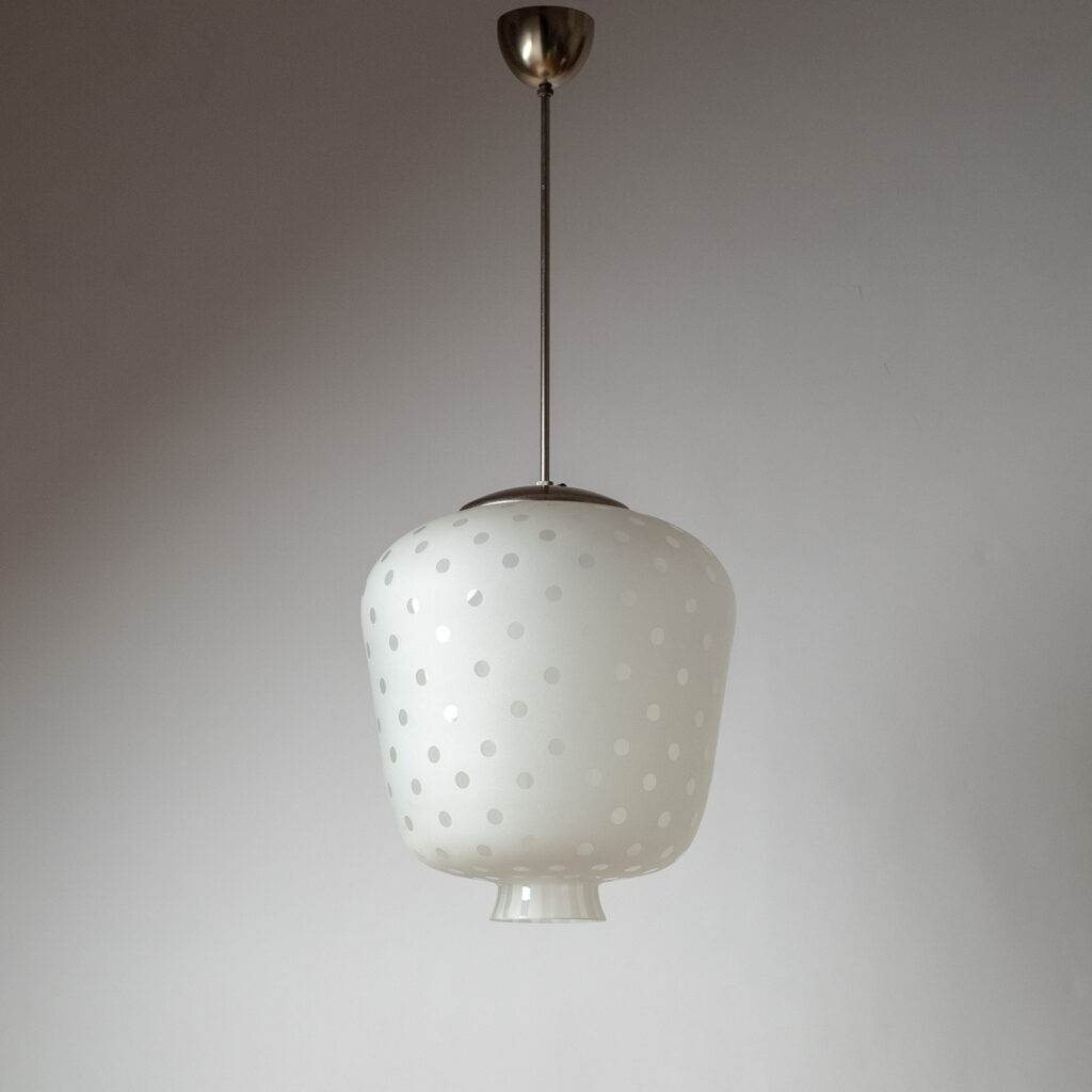 Very Large Swedish Glass Pendant, 1940s