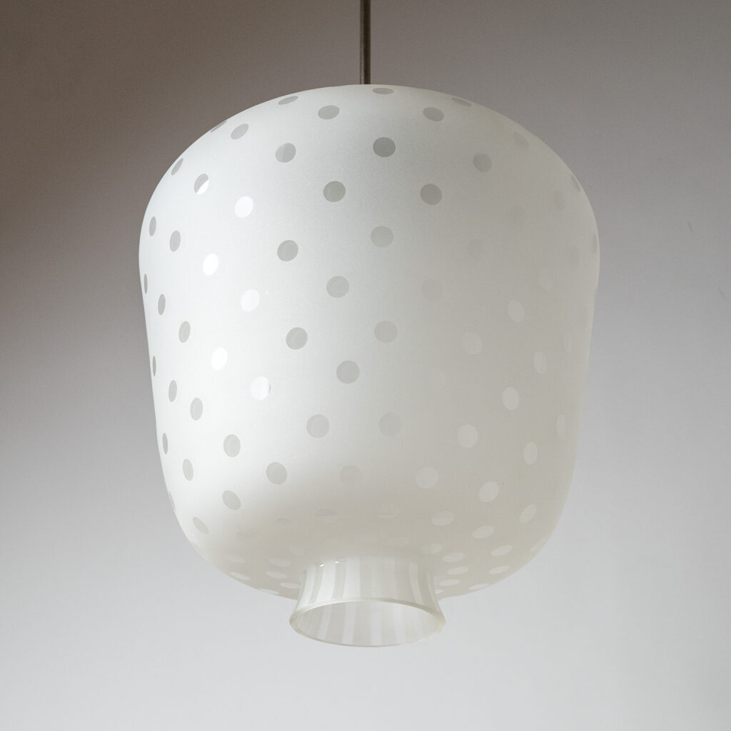 Very Large Swedish Glass Pendant, 1940s