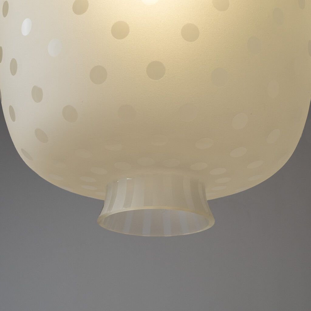 Very Large Swedish Glass Pendant, 1940s