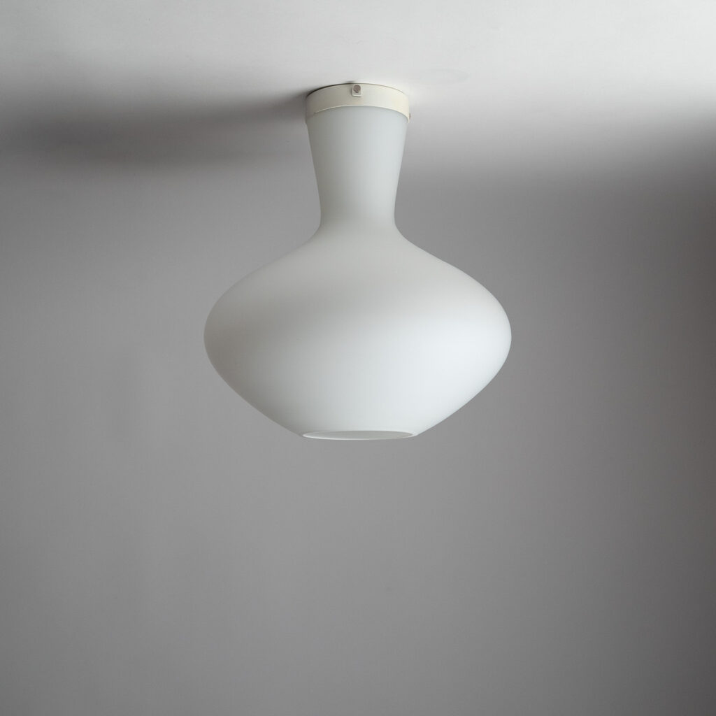 Stilnovo Glass Flush Mount, 1950s