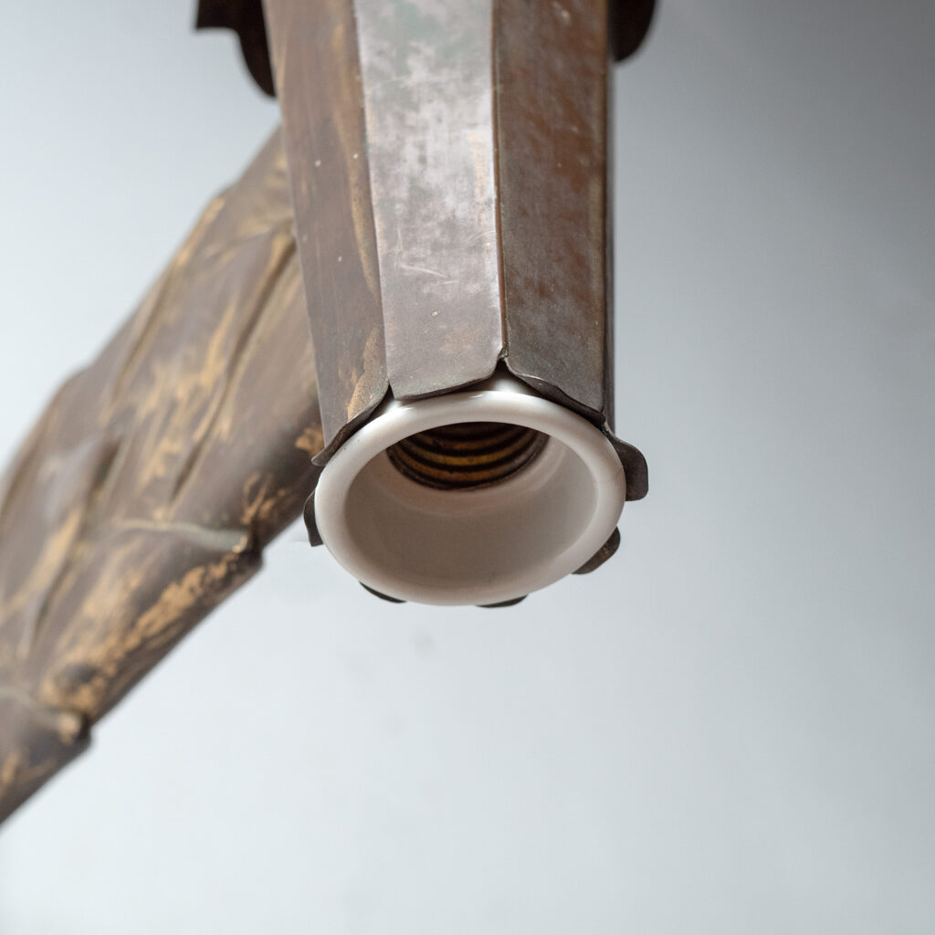 Large Austrian Brass Wall Light, circa 1920