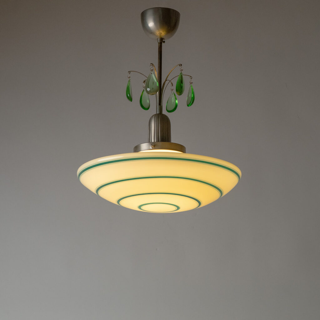 Harald Notini Glass Pendant, Böhlmarks 1935