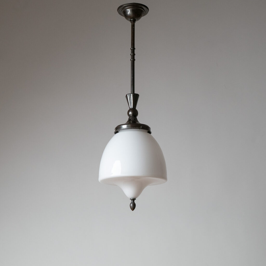 Böhlmarks Patinated Brass Pendant, circa 1930