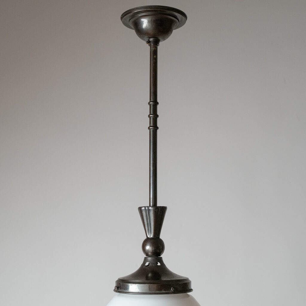 Böhlmarks Patinated Brass Pendant, circa 1930