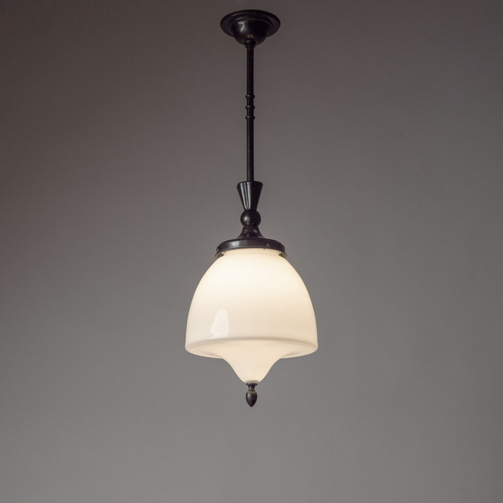 Böhlmarks Patinated Brass Pendant, circa 1930