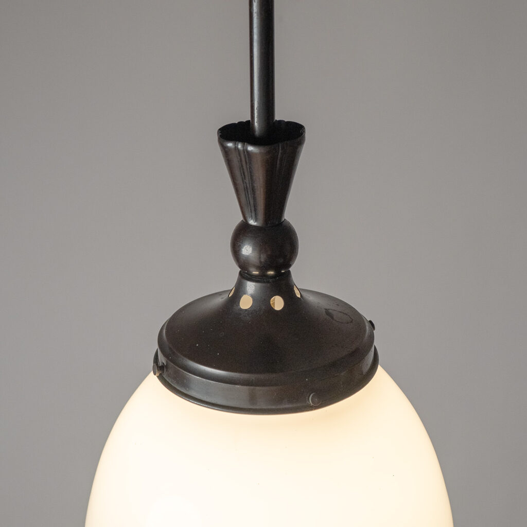 Böhlmarks Patinated Brass Pendant, circa 1930