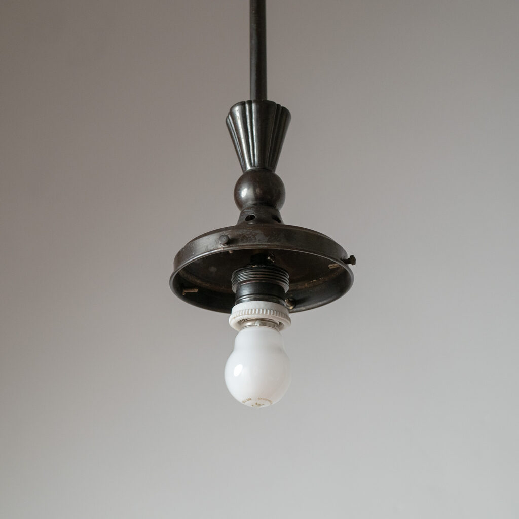 Böhlmarks Patinated Brass Pendant, circa 1930