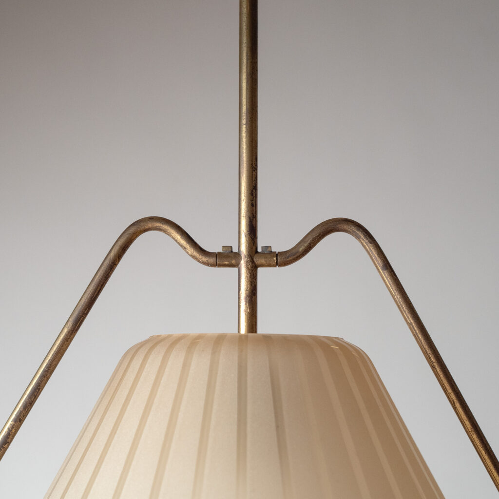 Harald Notini Brass And Glass Pendant, Böhlmarks 1950