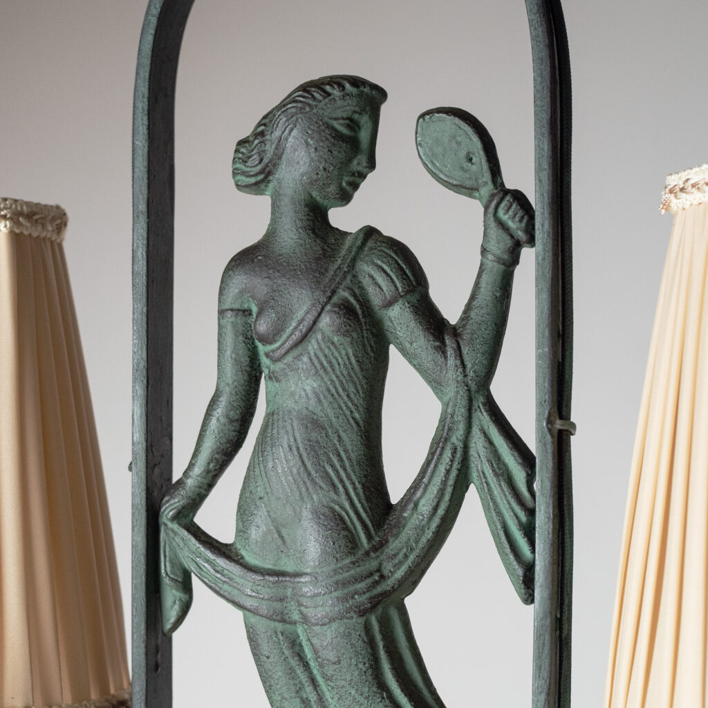 Patinated Iron Pendant by Bjerkås, 1940s