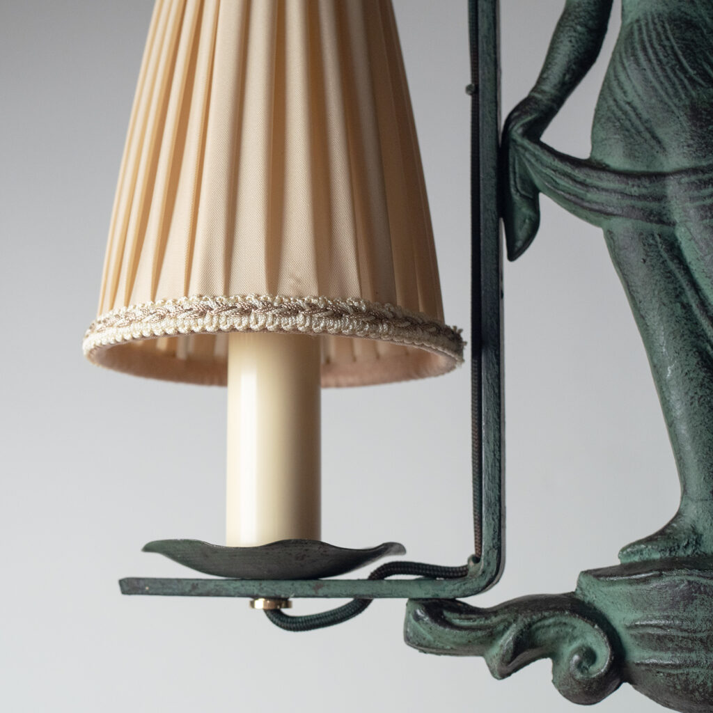 Patinated Iron Pendant by Bjerkås, 1940s