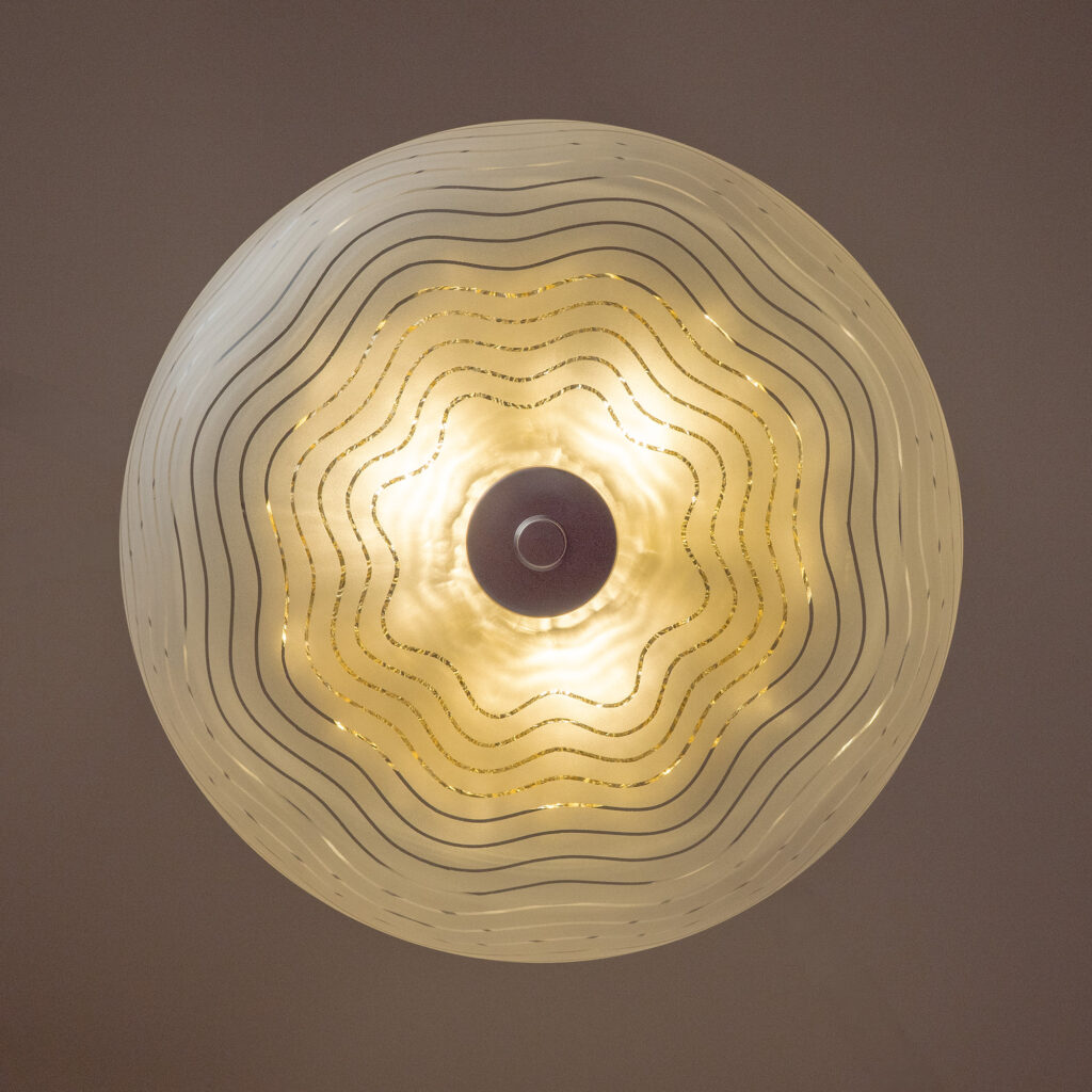 Orrefors Glass Chandelier, 1950s