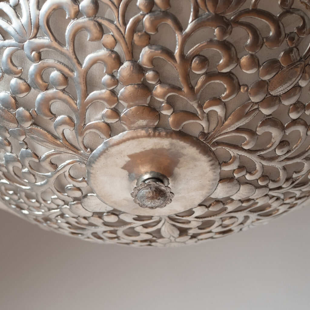 Swedish Grace Pewter Chandelier, circa 1920