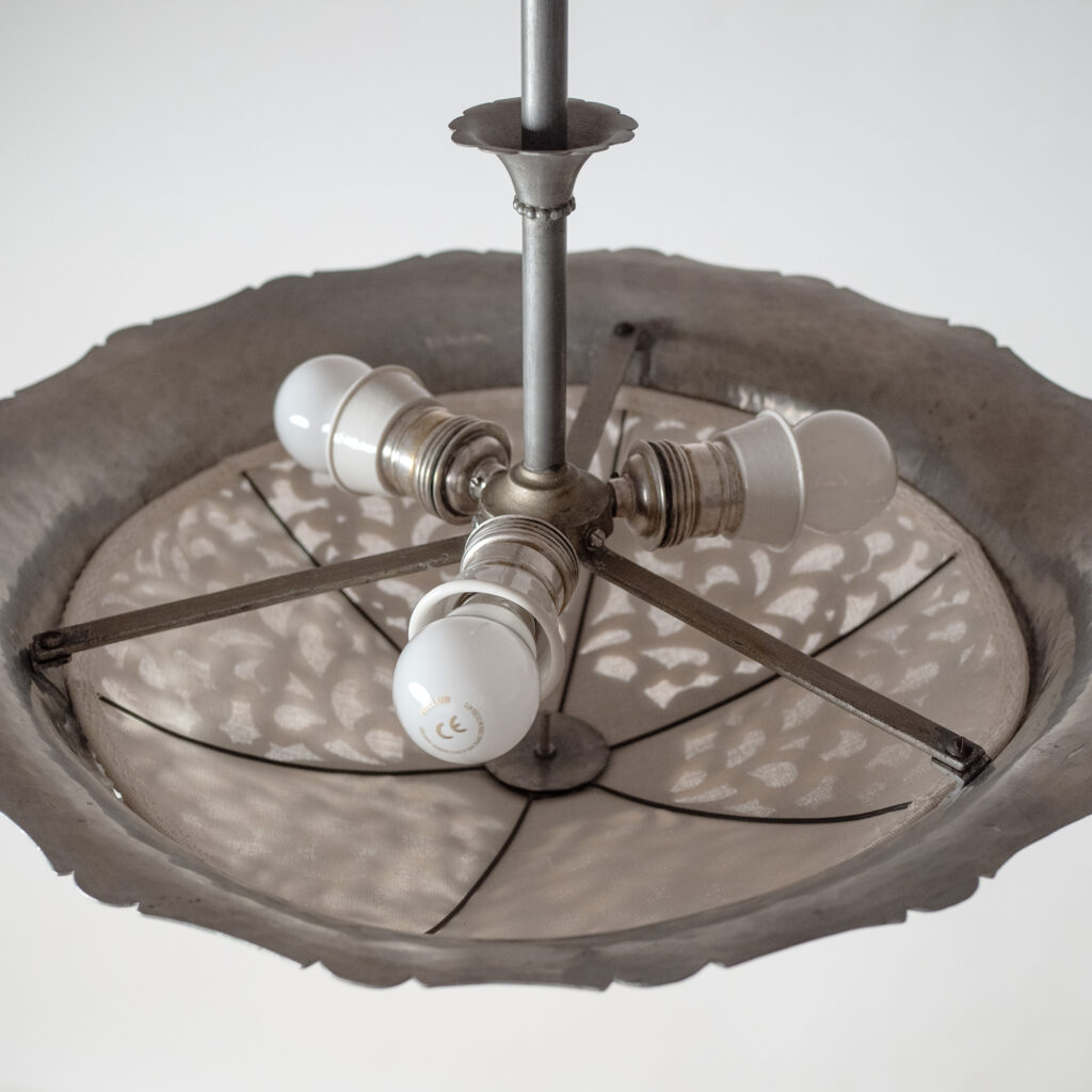 Swedish Grace Pewter Chandelier, circa 1920